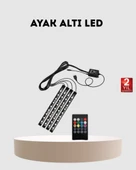 RGB Araç İçi LED Aydınlatma 12V 48 LED Müzik Kontrollü 4 Şerit Set thumbnail 1