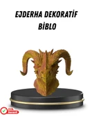 Asil Tasarım Gold–Red Ejderha Heykeli Hediyelik Fantastik Dekor thumbnail 1