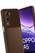 Oppo A5 4G Auto Focus Karbon Kapak - Kahverengi-(5796) thumbnail 3