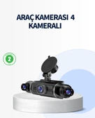 4 Kameralı Araç İçi Kamera 1080P GPS Takip WiFi Gece Görüşlü thumbnail 1