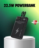 Powerbank Dahili Ekranlı 10000 mAh Çift Kablolu thumbnail 1