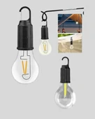 Type-C Şarjlı LED Kamp Lambası – Uzun Ömürlü Pil ve Yüksek Parlaklık thumbnail 2