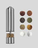 Elektrikli Tuz Karabiber Değirmeni – Paslanmaz Gövde, LED Işıklı ve Ayarlanabilir Öğütme thumbnail 2