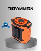 Turbo Mini Taşınabilir Fan – 100 Kademeli Dijital Hız Kontrolü ve Type-C Şarj thumbnail 1
