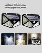 Güneş Enerjili Aydınlatma 100 LED Sensörlü Solar Dış Mekan Lamba thumbnail 4