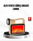 Solar Alev Işığı COB Teknolojili Taşınabilir El Feneri ve Kamp Lambası thumbnail 1