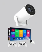 Taşınabilir Projeksiyon Cihazı 4K Destekli Wi-Fi Kablosuz Ekran Yansıtma thumbnail 4