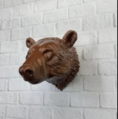 Ayı Başı Duvar Dekoru Modern Asılabilir Heykel 25x19 cm thumbnail 1