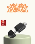 Kablosuz CarPlay ve Android Auto Adaptörü – USB-A & Type-C Girişli Akıllı Dönüştürücü thumbnail 1