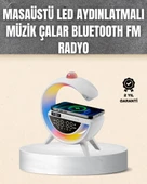 7 Ses Efektli RGB Işıklı FM Destekli Kablosuz Şarjlı Bluetooth Hoparlör thumbnail 1