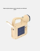 Alev Efektli Solar Lamba COB Işıklı Taşınabilir Bahçe Kamp Aydınlatma thumbnail 3