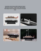 Dekoratif Gemi Modeli 7 Renk Işıklı Hava Nemlendirici ve Oda Kokusu Difüzörü thumbnail 2