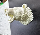 Krem Ayı Figürü Duvar Süsü Asılabilir Hediyelik Dekoratif 25x19 cm thumbnail 1