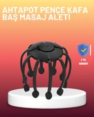 USB Şarjlı Kafa Masaj Aleti 3 Modlu 8 Başlıklı Stres Giderici thumbnail 1