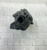 3D Siyah Ayı Başı Duvar Dekoru Modern Asılabilir Heykel 25x19 cm thumbnail 3