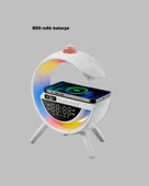 Kablosuz Şarjlı Dijital Saat RGB Işıklı Bluetooth Hoparlör Çok Fonksiyonlu thumbnail 2