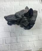 3D Siyah Ayı Başı Duvar Süsü Özel Tasarım Dekoratif Heykel 25x19 cm thumbnail 3