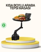 Araç Bardaklık Tepsisi 360° Dönebilen Kol Ayarlı Geniş Yemek Alanlı thumbnail 1