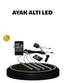 RGB Müzik Kontrollü Araç LED Işık Seti 48 LED 12V Uzaktan Kumandalı thumbnail 1