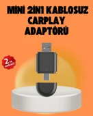 Kablosuz CarPlay ve Android Auto Dönüştürücü – USB-A & Type-C Girişli Akıllı Adaptör thumbnail 1