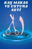 Profesyonel Taraklı Kaş Usturası ve Kaş Makası Bıyık Alma Kaş Usturası thumbnail 1