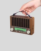 Güneş Enerjili Taşınabilir Hoparlör KTF-1428 Bluetooth Radyo USB SD Kart Destekli thumbnail 2