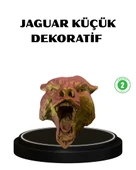 Gold Kırmızı Jaguar Duvar Dekoru Asılabilir Hediyelik 3D Heykel 20x16 cm thumbnail 1