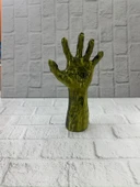 Sanatsal El Formu Heykel Altın Yeşil Tasarım Hediyelik Dekor thumbnail 3