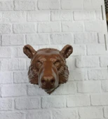 Dekoratif Ayı Duvar Heykeli Asılabilir Hediyelik 25x19 cm thumbnail 4