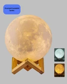 RGB Modlu 16 Renkli Ay Gece Lambası 3D Baskı ve Uzaktan Kumanda Özellikli thumbnail 3