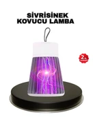 Mor Işıklı Şarjlı Böcek Öldürücü Lamba – Ev, Balkon ve Kamp Kullanımına Uygun thumbnail 1