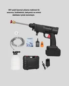 Kablosuz Basınçlı Yıkama Makinesi – 48V Güçlü Motor, 2 Pil ve Köpük Hazneli thumbnail 5