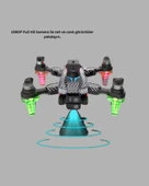 Full HD 1080P Drone Katlanabilir Gövde Uzun Pil Ömürlü thumbnail 2