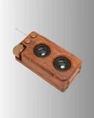 Ahşap Tarzı Kablosuz Hoparlör 5W Güçlü Bass TF USB AUX thumbnail 5