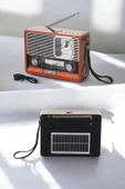 Ahşap Görünümlü Retro Bluetooth Radyo USB,AUX Ve SD Kart Girişli thumbnail 5