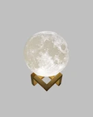 RGB Modlu 16 Renkli Ay Gece Lambası 3D Baskı ve Uzaktan Kumanda Özellikli thumbnail 5