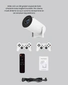 Taşınabilir Projeksiyon Cihazı 4K Destekli Wi-Fi Kablosuz Ekran Yansıtma thumbnail 3