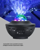 Galaxy Yıldız Projektör Çok Renkli Ayarlı Parlaklık Uzay Atmosfer Işığı thumbnail 3