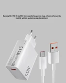 120W USB-C Şarj Adaptörü Süper Hızlı Şarj Güç Kaynağı Seti thumbnail 3