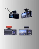 3 Kameralı Araç İçi Kayıt Cihazı 1080P Full HD Gece Görüşlü ve Wi-Fi Bağlantılı thumbnail 2