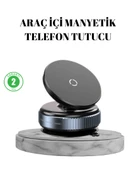 Vakumlu Vantuzlu Mıknatıslı Telefon Tutucu 360 Derece Döner thumbnail 1