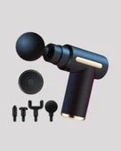 Şarjlı Kas Masaj Aleti 6 Kademe 4 Başlık Derin Doku EMS Titreşim Sporcu Masaj Tabancası thumbnail 4