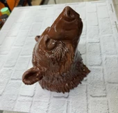 Ev ve Ofis İçin Dekoratif Ayı Başı Heykel Hediyelik Duvar Aksesuarı thumbnail 2