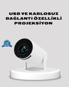 HDMI USB Bağlantılı 4K Destekli Taşınabilir Projeksiyon Cihazı thumbnail 1