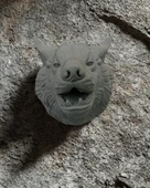 Gri Kurt Duvar Dekoru Asılabilir Dekoratif Heykel Tasarım thumbnail 1