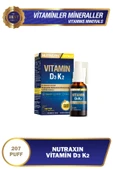 Nutraxin Vitals D3k2 30 Ml - 1000 Iu D3 Vitamini, 25 Mcg K2 Vitamini 207 Puf thumbnail 1