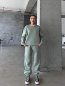 3 iplik şardonlu Lastik paça eşofman mint p510439 thumbnail 2