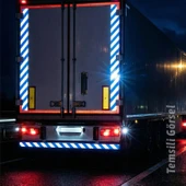 Reflektörlü Bant 5cm x 10 Metre Mavi Beyaz Gece Görünürlüğü Artıran Güçlü Yapışkanlı Güvenlik Uyarı Şeridi thumbnail 4