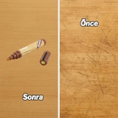 Akçaağaç Renk Mobilya Rötuş Kalemi Ahşap Masa Sehpa Dolap Kalem Parke Çizik Giderici Çatlak Kapatıcı thumbnail 3