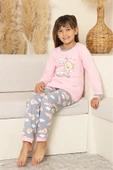 Kız Çocuk %100 Pamuk İnterlok Kumaş Pijama Takımı 11-15 Yaş 12448 thumbnail 3